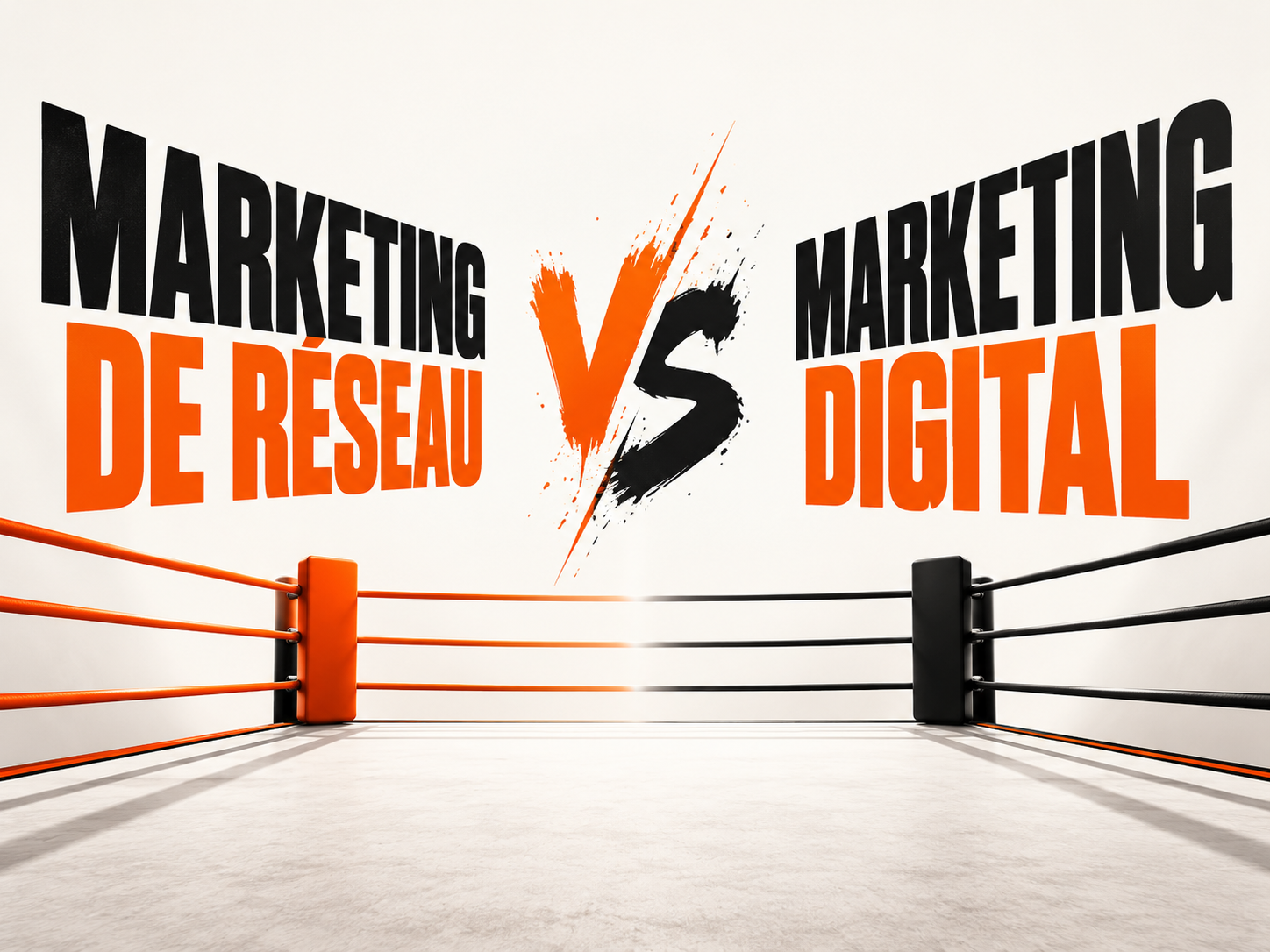 Marketing de réseau et marketing digital opposés comme dans un ring